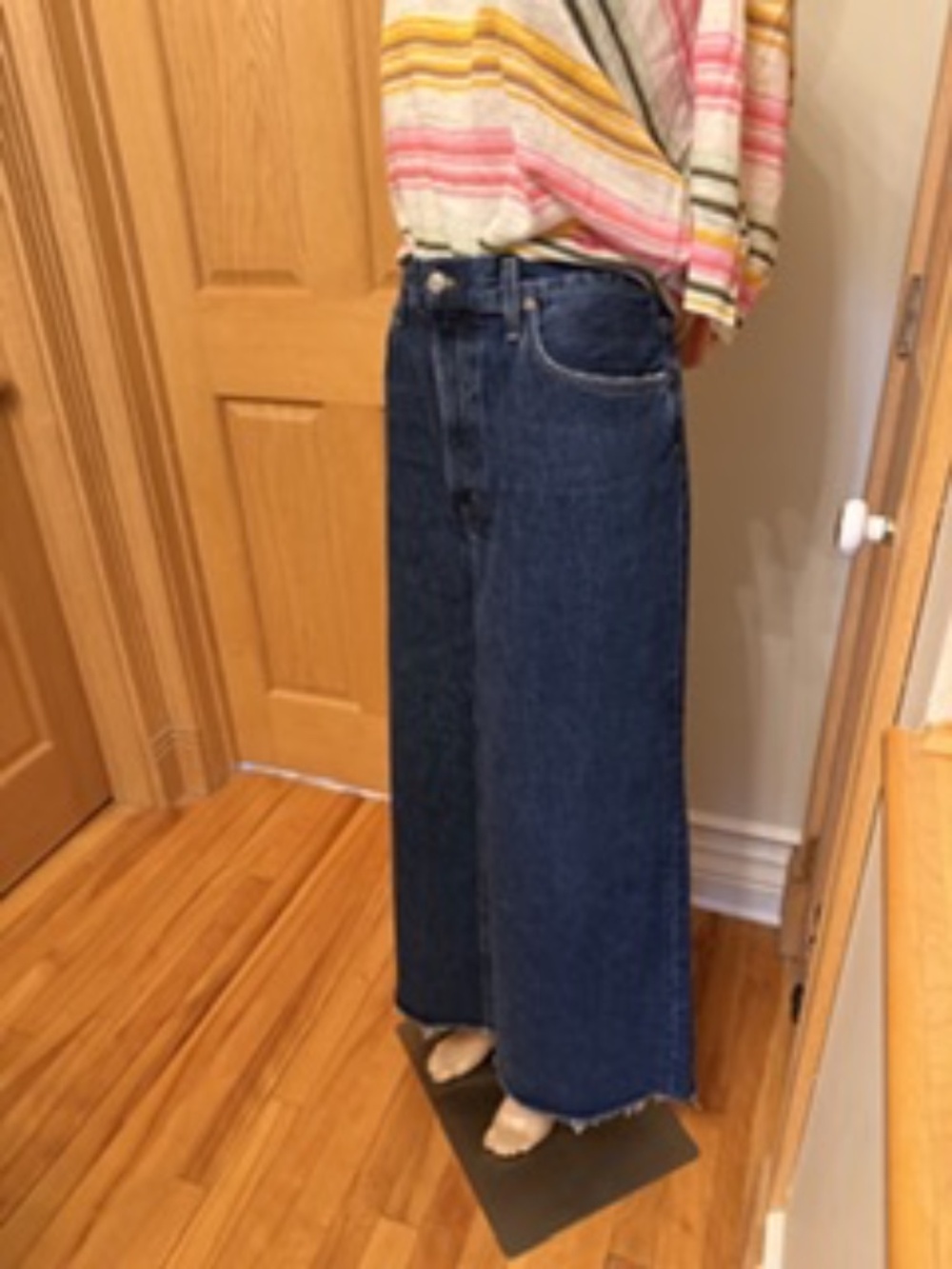 AGOLDE maxi blue denim skirt size 30